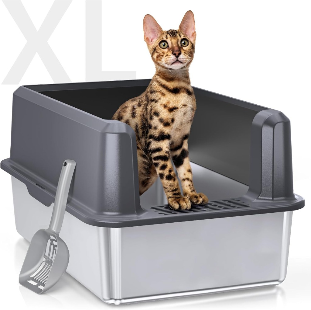 Yangbaga Stainless Steel Extra Large Litter Box