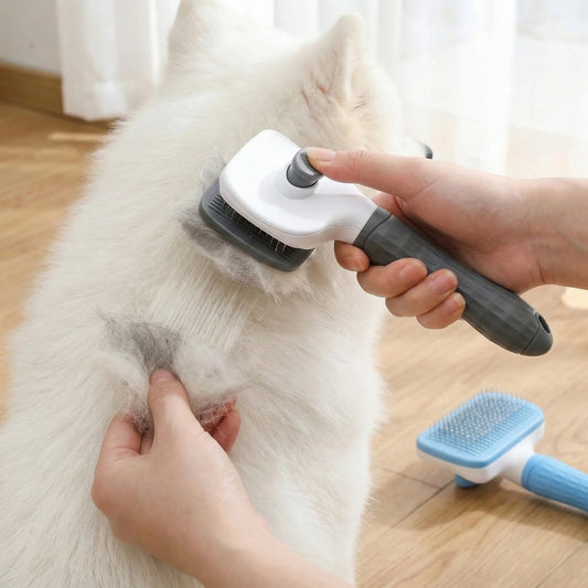 Self-Cleaning Pet Hair Remover Brush for Dogs & Cats
